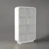 4-Tier Irregular Bookshelf MDF Bookcase in White (2000mm High)