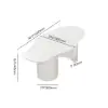 1200mm Japandi Funky Wood Coffee Table Abstract Cloud Shaped in White
