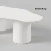 1200mm Japandi Funky Wood Coffee Table Abstract Cloud Shaped in White