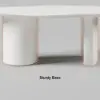 1200mm Japandi Funky Wood Coffee Table Abstract Cloud Shaped in White