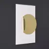 Rectangle Modern Metal in Gold Wall Decor Background Geometric 3D Wall Art