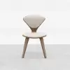 Picture of Mid-Century Dining Chairs Upholstered Faux Leather Walnut Set of 2 Dining Room Chairs