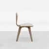 Picture of Mid-Century Dining Chairs Upholstered Faux Leather Walnut Set of 2 Dining Room Chairs