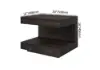 Rustic Wood Bedside Table with 1 Drawer C-shaped Side Table with Light
