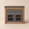 Modern 180 cm Extendable Walnut & Grey Wood Dining Table with Sideboard, Seats 2-4