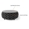 Cocaro 4-Piece Outdoor Rope Weave Sofa Set with Coffee Table in Dark Grey