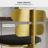 Modern PU Leather Black Counter Stools with Back Breakfast Kitchen Counter Stool