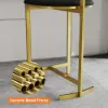 Modern PU Leather Black Counter Stools with Back Breakfast Kitchen Counter Stool