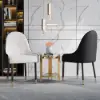 Darg White & Black PU Leather Dining Chair with Upholstered, 2 Pieces
