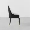 Darg White & Black PU Leather Dining Chair with Upholstered, 2 Pieces
