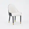 Darg White & Black PU Leather Dining Chair with Upholstered, 2 Pieces