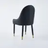 Darg Orange & Black PU Leather Dining Chair with Upholstered, 2 Pieces