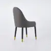 Darg White & Gray PU Leather Dining Chair with Upholstered, 2 Pieces