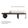 White & Black Wooden Entryway Bench Fleece Upholstered with Abstract Metal Legs