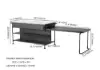 1525mm Kitchen Islands Extendable Faux Marble Top Industrial with 3-Drawer