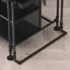 1525mm Kitchen Islands Extendable Faux Marble Top Industrial with 3-Drawer
