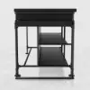 1525mm Kitchen Islands Extendable Faux Marble Top Industrial with 3-Drawer