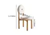 Japandi White Boucle Dining Chair Side Chair Natural Wood Legs