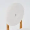Japandi White Boucle Dining Chair Side Chair Natural Wood Legs