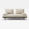 200 cm 3-Seater Cotton & Linen Convertible Sofa Bed with Pillows – 4 – Khaki Wood Sleeper
