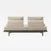 200 cm 3-Seater Cotton & Linen Convertible Sofa Bed with Pillows – 4 – Khaki Wood Sleeper