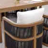 Wevara 7-Piece Outdoor Rope Weave Dining Set with 6 Chairs