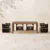 Wevara 7-Piece Outdoor Rope Weave Dining Set with 6 Chairs