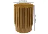 2 Pieces Rustic Round & Rectangle Teak Wood Outdoor Coffee Table Set in Natural