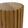 2 Pieces Rustic Round & Rectangle Teak Wood Outdoor Coffee Table Set in Natural