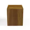 2 Pieces Rustic Round & Rectangle Teak Wood Outdoor Coffee Table Set in Natural