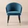 Arcora Blue Velvet Dining Chair with Upholstered, 1 Piece