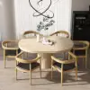 Acurv Natural PU Leather Upholstery Dining Chair with Wooden Legs, 1 Piece
