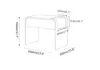 Modern 610 mm Walnut Multi-Purpose End Table with Magazine Rack