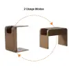 Modern 610 mm Walnut Multi-Purpose End Table with Magazine Rack