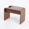 Modern 610 mm Walnut Multi-Purpose End Table with Magazine Rack