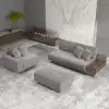 Vewal 320 cm L-Shaped Velvet Modular Sectional Sofa with Chaise & Ottoman