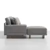 Vewal 320 cm L-Shaped Velvet Modular Sectional Sofa with Chaise & Ottoman
