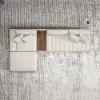 Vewal 320 cm L-Shaped Performance Leather Modular Sectional Sofa with Chaise & Ottoman – Lshaped Milky White
