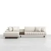 Vewal 320 cm L-Shaped Performance Leather Modular Sectional Sofa with Chaise & Ottoman – Lshaped Milky White