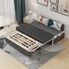 Modern 153 cm 2-Seater Linen Sleeper Sofa