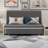 Modern 153 cm 2-Seater Linen Sleeper Sofa