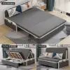 Modern 153 cm 2-Seater Linen Sleeper Sofa