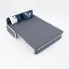 Modern 153 cm 2-Seater Linen Sleeper Sofa