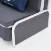 Modern 153 cm 2-Seater Linen Sleeper Sofa