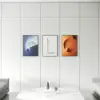 3 Pieces Modern Wall Decor for Living Room Abstract Art Canvas Print with Metal Frame