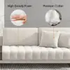Vewal 320 cm L-shaped Velvet Modular Sectional Sofa with Chaise & Ottoman