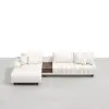 Vewal 320 cm L-shaped Velvet Modular Sectional Sofa with Chaise & Ottoman