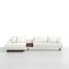 Vewal 320 cm L-shaped Velvet Modular Sectional Sofa with Chaise & Ottoman