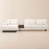 Vewal 320 cm L-shaped Velvet Modular Sectional Sofa with Chaise & Ottoman