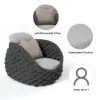 Cocaro Outdoor Aluminium & Rope Weave Lounge Chair in Dark Grey